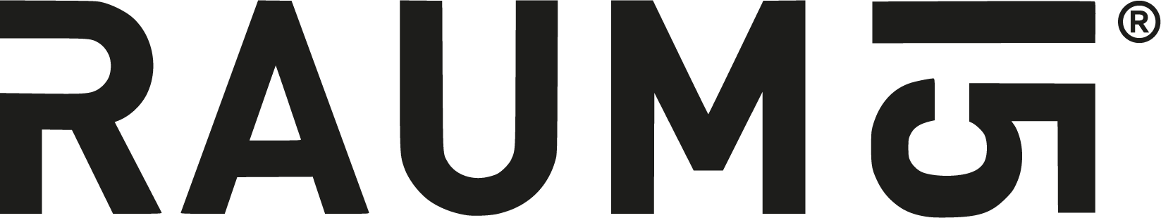 Logo der Marke RAUM15. Der Schriftzug ist in großen, schwarzen Großbuchstaben gehalten.